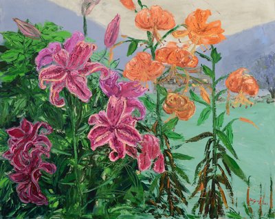 Pink Orange Garden Lilies by Jukyong Park