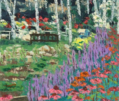 Summer Birch Garden by Jukyong Park