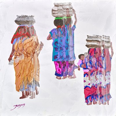 Vibrant Carrying Women by Jukyong Park
