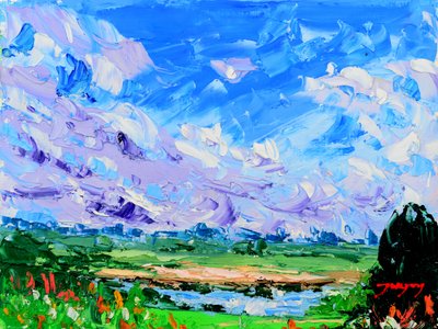 Vibrant Country Landscape by Jukyong Park