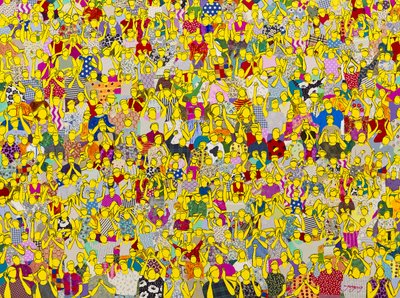 Vibrant Crowd Celebration by Jukyong Park