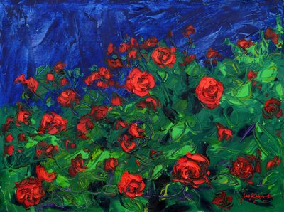 Vibrant Red Roses by Jukyong Park