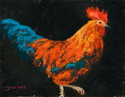 Vibrant Rooster Strut by Jukyong Park