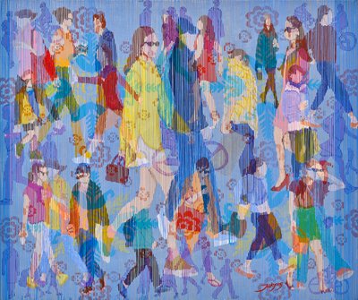 Vibrant Urban Crowd by Jukyong Park