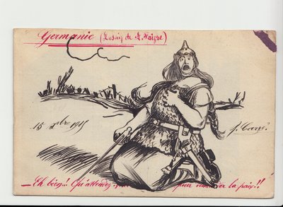 Postcard, Satirical in Colors by Jules Abel Faivre
