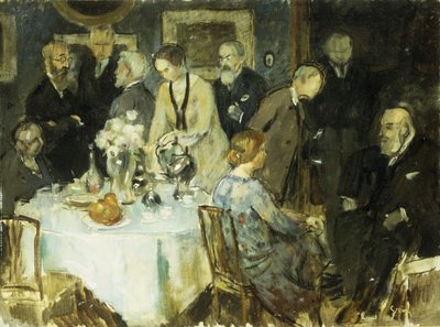 Figures in an Interior by Jules Alexandre Gruen or Grun