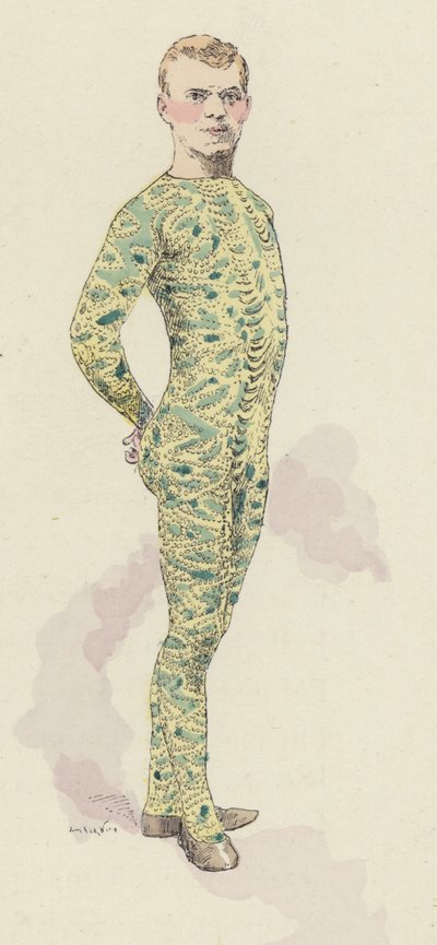 Circus gymnast in leotard by Jules Arsene (after) Garnier