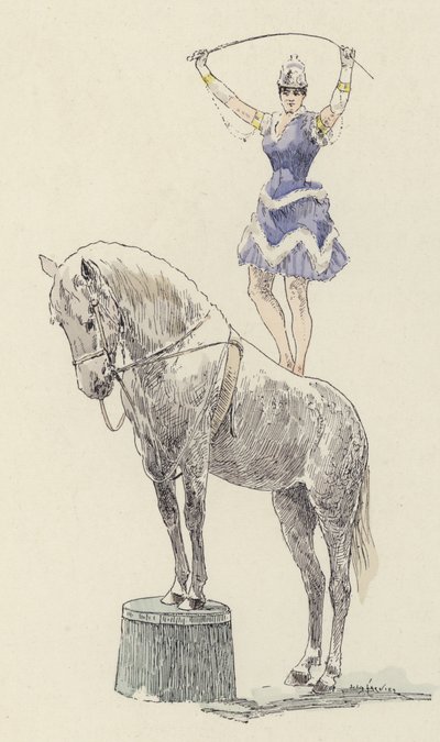 Gymnast Standing on the Back of a Horse by Jules Arsene (after) Garnier