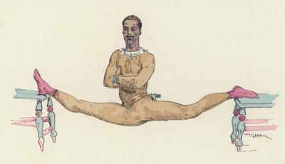 Male gymnast doing the splits by Jules Arsene (after) Garnier