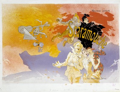 Book cover for Scaramouche by Maurice Lefevre by Jules Cheret