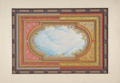 Design for a ceiling painted with trompe l