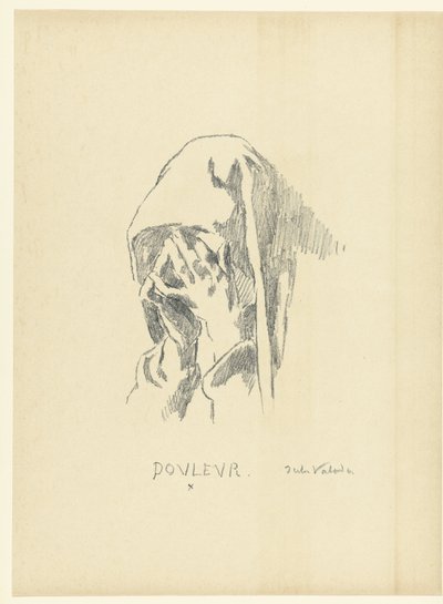 Head of a Mourning Woman with Face in Hands (L