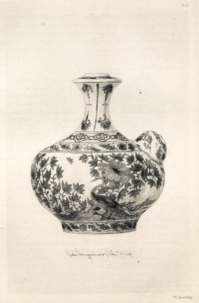 History of the Ceramic Art: A Descriptive and Philosophical Study of the Pottery of All Ages and All Nations: Persia: Soft Porcelain- Gargoulette, Decorated with the Simorg (Plate VI) by Jules Jacquemart