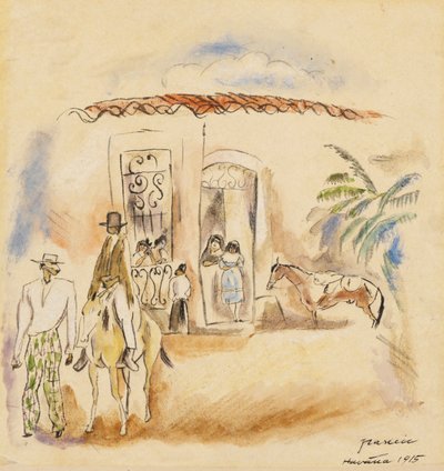 Landscape with Figures, Havana, 1915 by Jules Pascin