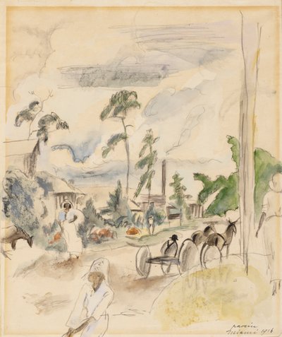 Landscape with Figures, Miami, 1916 by Jules Pascin