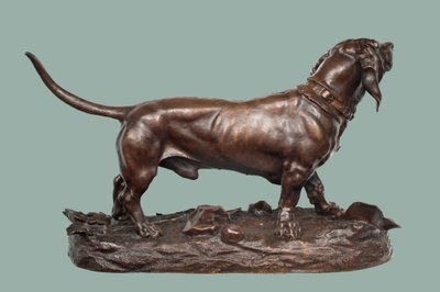 A Basset Hound by Jules Pierre Moigniez
