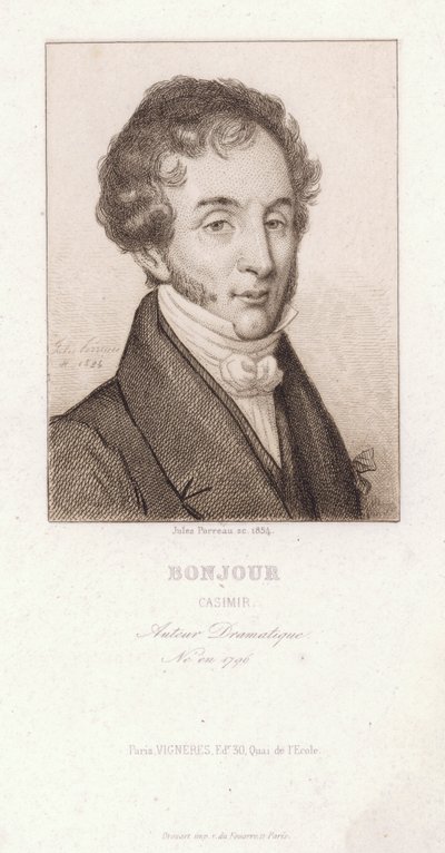 Casimir Bonjour, French playwright by Jules Porreau