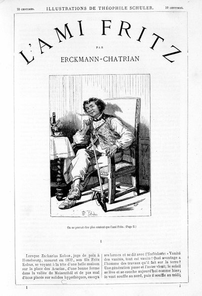 Fritz smoking the pipe - Frontispiece of 