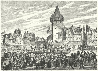 The Hirsebreifahrt, transportation of a cargo of millet by boat from Zurich to the city