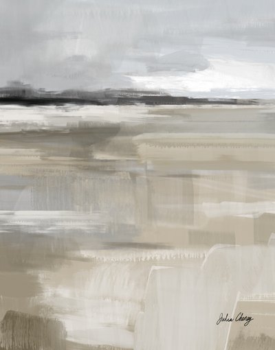 Neutral Abstract Landscape by Julia Cheney