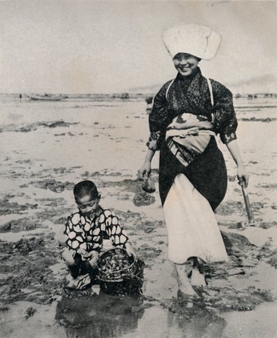 Digging Clams at Low-Tide in Tokyo Bay by Julian Leonard Street