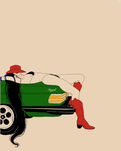 Red Hat Car Style by Juliana Kokolari