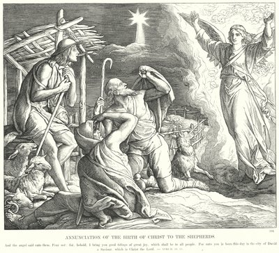 Annunciation of the Birth of Christ to the Shepherds by Julius (after) Schnorr von Carolsfeld