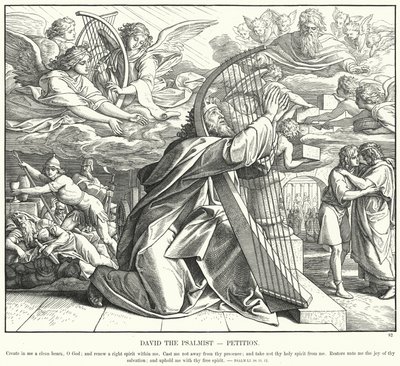 David the Psalmist, Petition by Julius (after) Schnorr von Carolsfeld