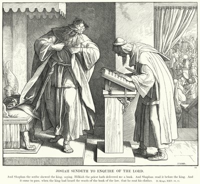 Josiah Sendeth to Enquire of the Lord by Julius (after) Schnorr von Carolsfeld