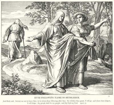 Ruth Following Naomi to Bethlehem by Julius (after) Schnorr von Carolsfeld