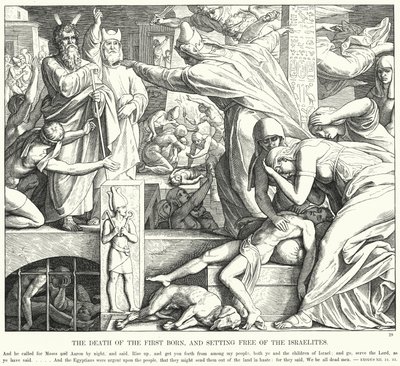 The Death of the First Born, and Setting Free of the Israelites by Julius (after) Schnorr von Carolsfeld