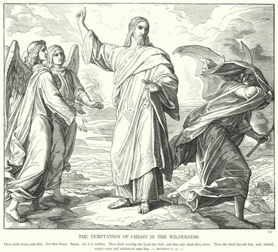 The Temptation of Christ in the Wilderness by Julius (after) Schnorr von Carolsfeld