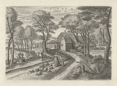 April (series title: The Twelve Months) by Julius Goltzius