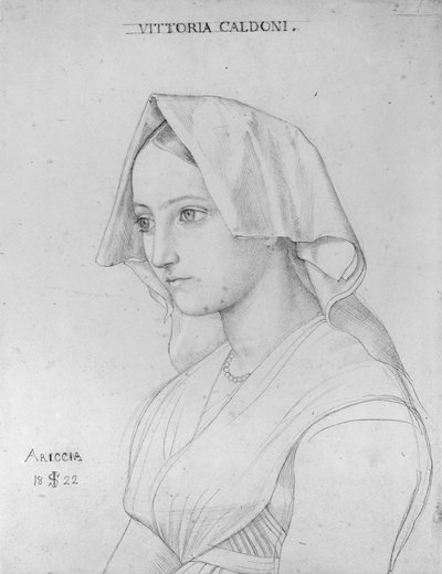 Portrait of Vittoria Caldoni by Julius Schnorr von Carolsfeld