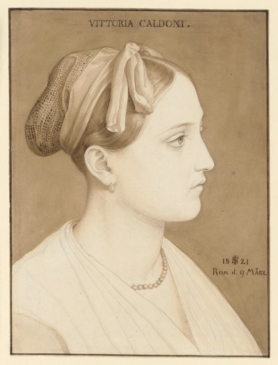 Portrait of Vittoria Caldoni by Julius Schnorr von Carolsfeld