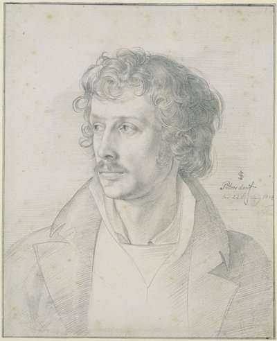 Friedrich Olivier at the Age of 25, Bust, Looking Left by Julius Schnorr von Carolsfeld