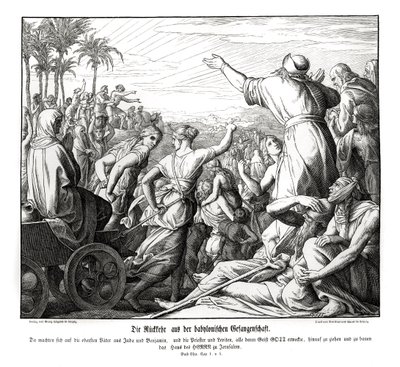Return from Babylon, Ezra by Julius Schnorr von Carolsfeld