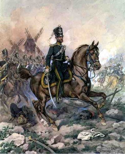 Episode from the November 1830-31 Uprising - Commanding Officer of the Third Regiment of Mounted Fusiliers by Juliusz Fortunat Kossak