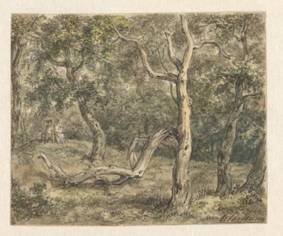 A Couple Seated in the Woods by Jurriaan Andriessen