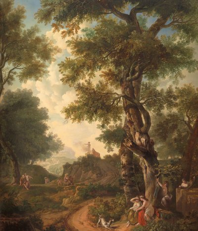 Arcadian Landscape with Travelers by Jurriaan Andriessen