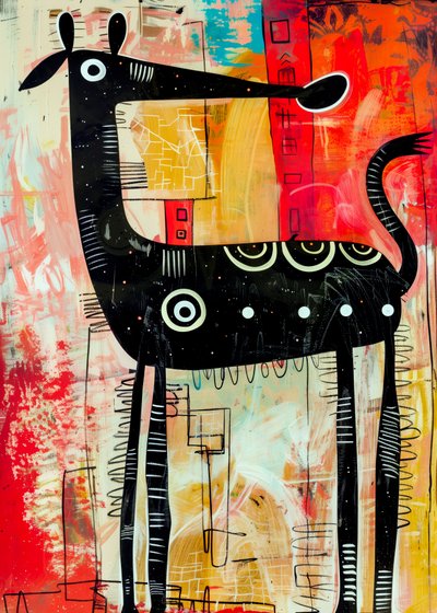 Colorful Abstract Animal by Justyna Jaszke