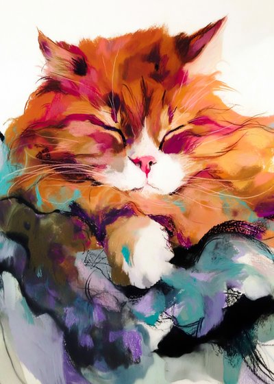Cozy Cat Nap by Justyna Jaszke