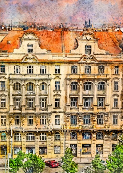 Ornate European Cityscape by Justyna Jaszke