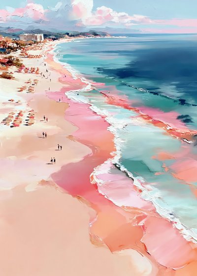 Pink Beach Paradise by Justyna Jaszke