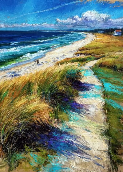Vibrant Beach Path by Justyna Jaszke