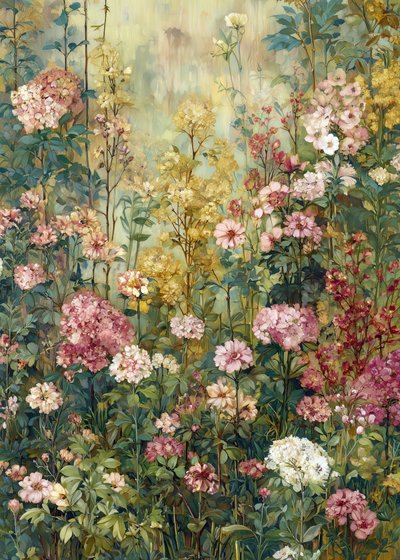 Vibrant Floral Garden by Justyna Jaszke