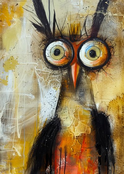 Whimsical King Owl by Justyna Jaszke
