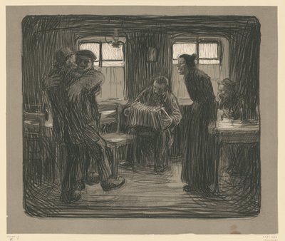 Hamburg Pub (Probably Unique) by Käthe Kollwitz