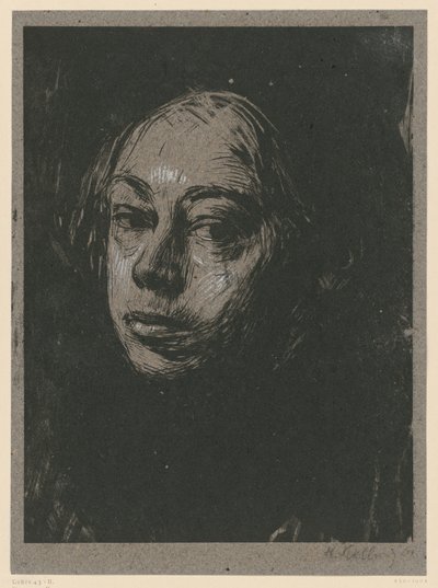 Self-Portrait Facing Left (2nd State) by Käthe Kollwitz