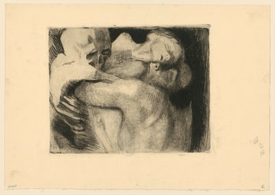 Death and Woman Struggling for the Child (2nd State) by Käthe Kollwitz